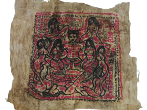 Khun Paen Roy Mia Phayant - Hundred Wife Khun Paen Cloth Talisman - 100% hand drawn by Ajarn