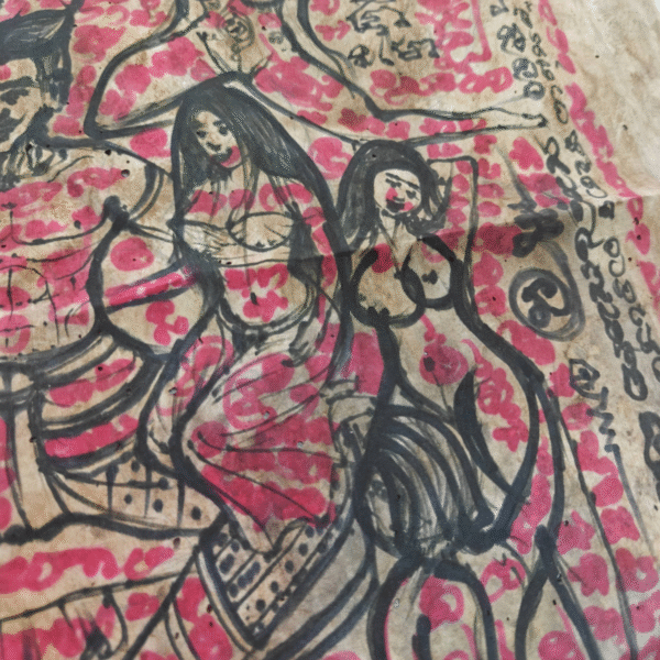 Khun Paen Roy Mia Phayant -
Hundred Wife Khun Paen Cloth Talisman - 100% hand drawn by Ajarn - Image 7