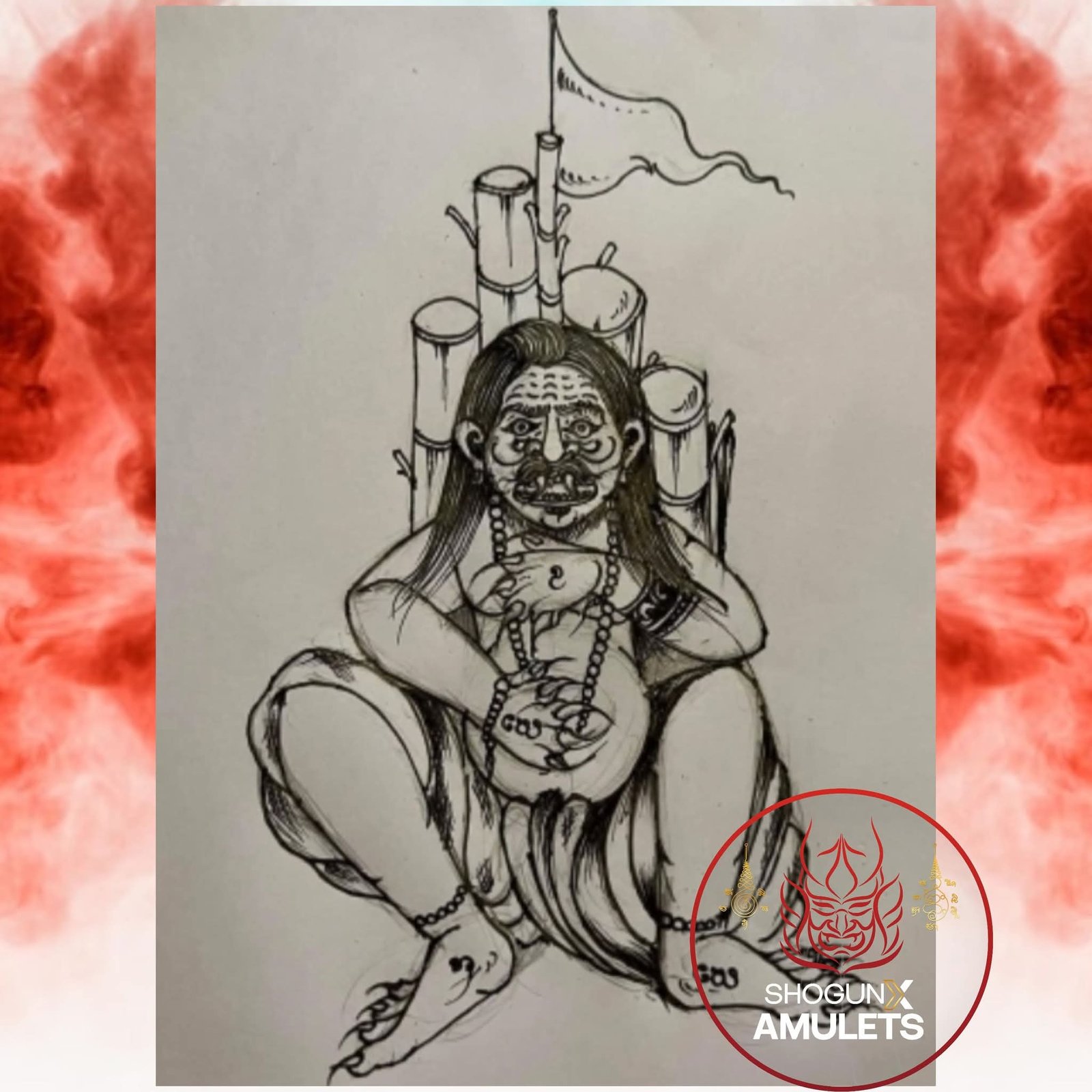 Hakom, A original drawing by Kruba Thep For Ajarn Tom