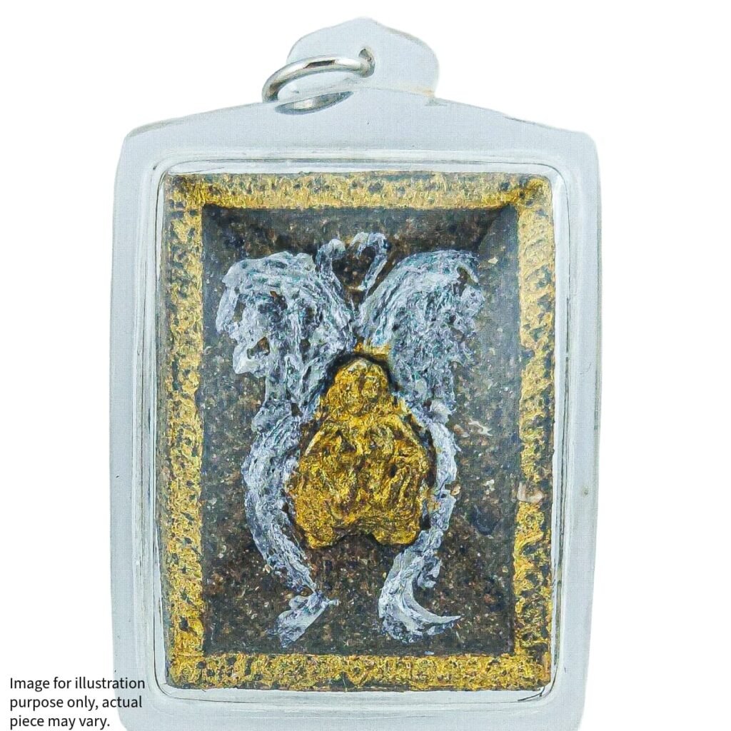 Ajarn Nut Piser butterfly and wealth spider amulet