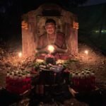 Ajarn Tom blessing process in cemetery