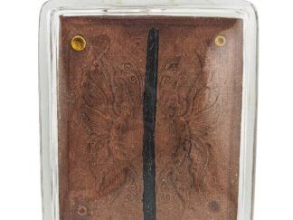 Twin Piser Butterfly Amulet — 8 Directional Wealth & Protection by Phu Lersi Pong front view