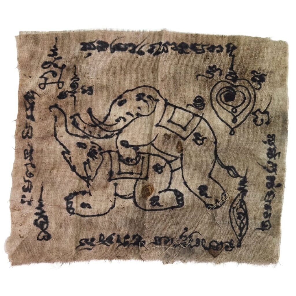 Burial Shroud Phayant — Named Source, 6-Month Nam Man Prai Soaked by Ajarn Tom - Chang Sep Chang