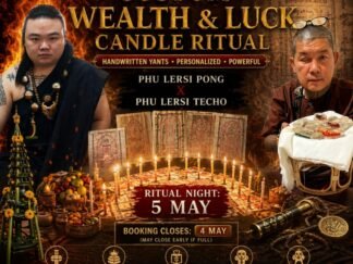 Bring Wealth In. Keep Luck Close. — Custom Handwritten Yant Candle (Closes 4 May)