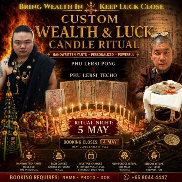 Bring Wealth In. Keep Luck Close. — Custom Handwritten Yant Candle (Closes 4 May)