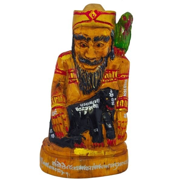 Pirate Sihir Maa Kin Kwaam Kit bucha carved wood statue with black dog figure for wealth luck and controlPirate Sihir Maa Kin Kwaam Kit bucha carved wood statue with black dog figure for wealth luck and control