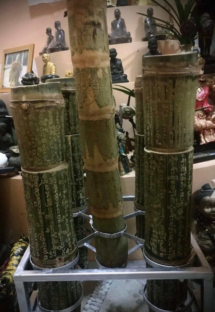 Actual Hakom ritual tubes used by Phu Lersi Pong in the Hakom wicca