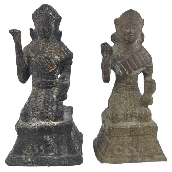 Front view of Kruba Thep’s personal pair of Nang Kwak for customer attraction, sales and wealth attraction
