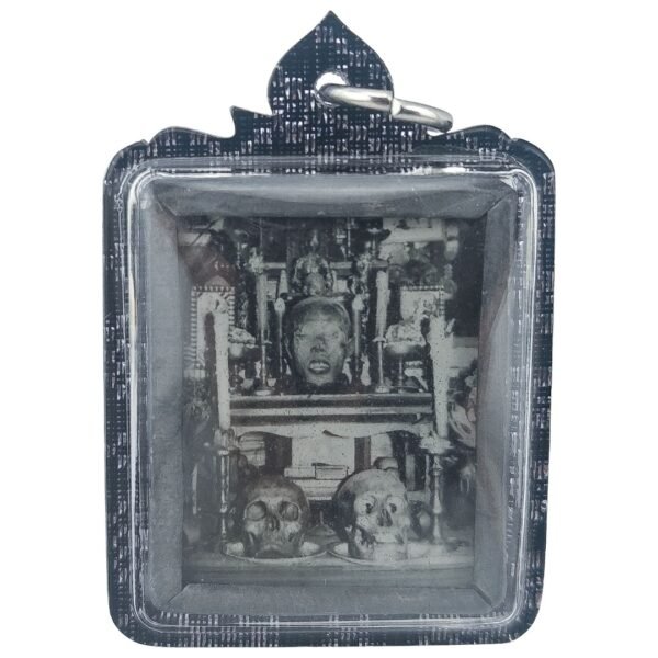 Front view of the Sai Thep altar locket prepared and blessed by Ajarn Kitkamo in BE 2565