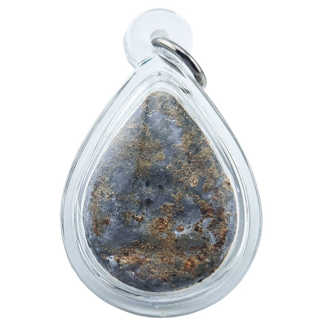 Front of Phaya Khao Kam Nur Tagua Saksit, a rare discreet sacred lead casting by Phra Ajarn Dtutop